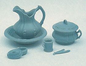 Dollhouse Miniature M-159B Chamber Pot Set Minikit, Blue